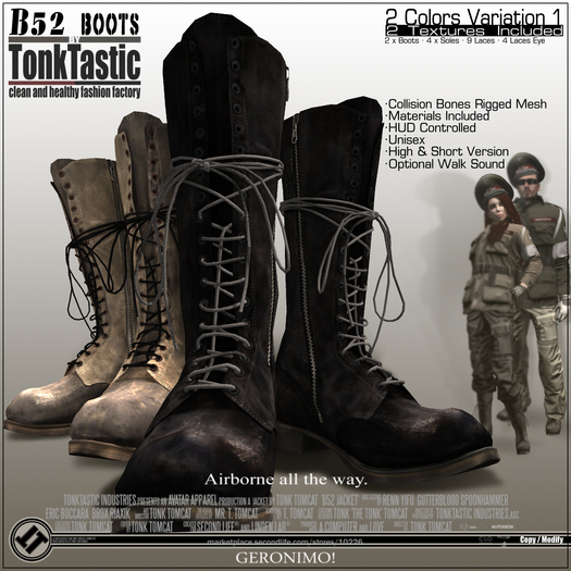TonkTastic - B52 Boots [2 Colors Variation 1]