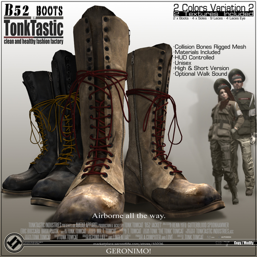 TonkTastic - B52 Boots [2 Colors Variation 2]