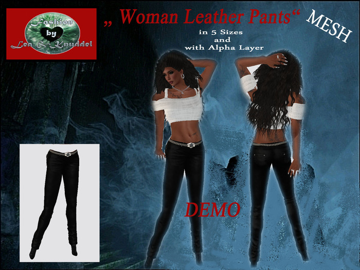 .::L&K::.Mesh Woman Leather Pants  DEMO