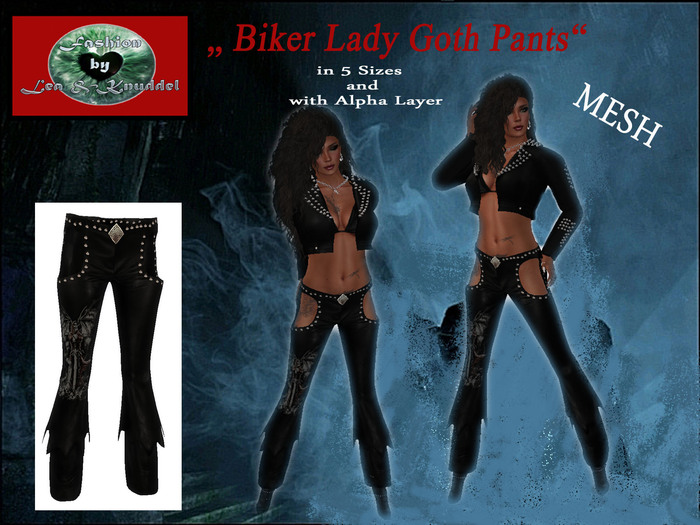 .::L&K::.Mesh Biker-Lady Goth Pants