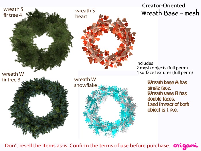 origami~* Wreath Base - Mesh