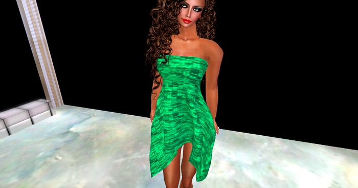 GREEN COCKTAIL DRESS SIZE L/XL