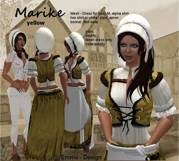 ModeTafel Wirtin Marike yellow