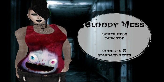 {REVERIE} Mesh Ladies Tank - Bloody Mess