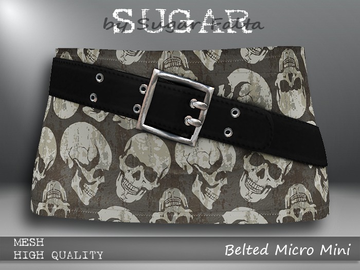 SUGAR Belted Micro Mini - SKULLY