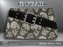 SUGAR Belted Micro Mini - SKULLY
