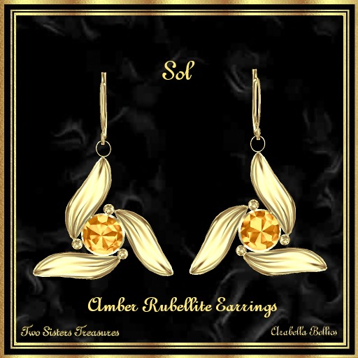 TST - TRILLION'S BLUE AQUAMARINE EARRINGS YG