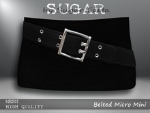 SUGAR Belted Micro Mini - BLACK