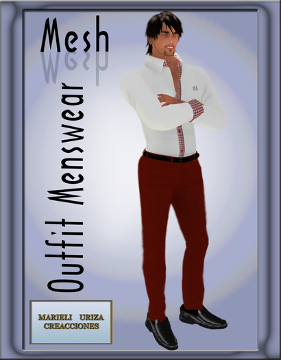 M.U OUTFIT MENS WHITE  &RED