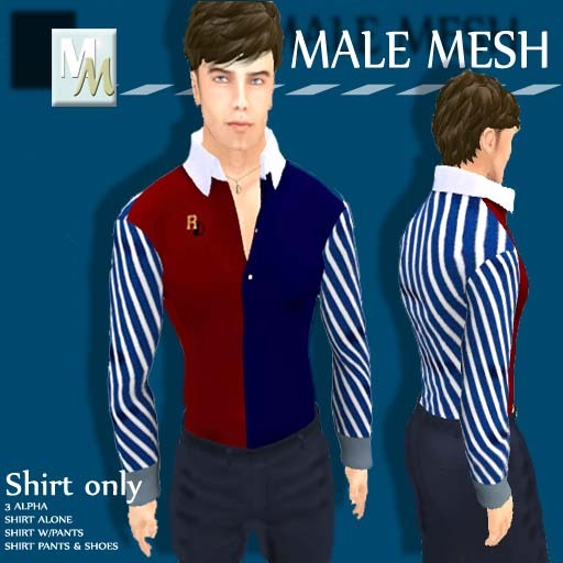 Blue/Wine MESH SHIRT