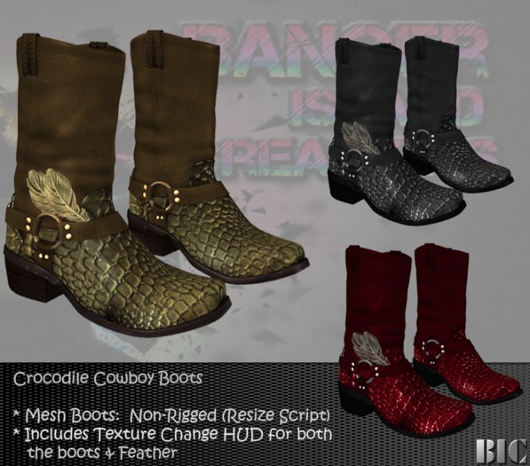 <BIC> Croco Western Boots DEMO