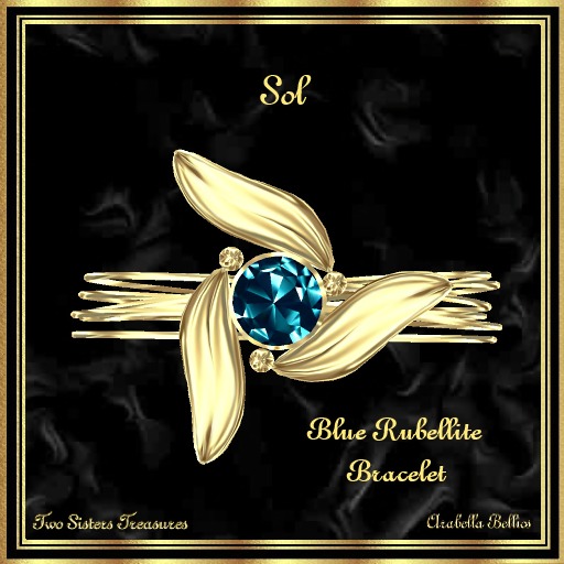TST - SOL BLUE RUBELLITE BRACELET YG.