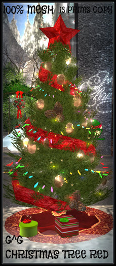 G^G MESH CHRISTMAS TREE RED