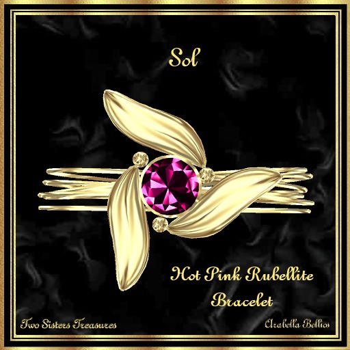 TST - SOL HOT PINK RUBELLITE BRACELET YG.