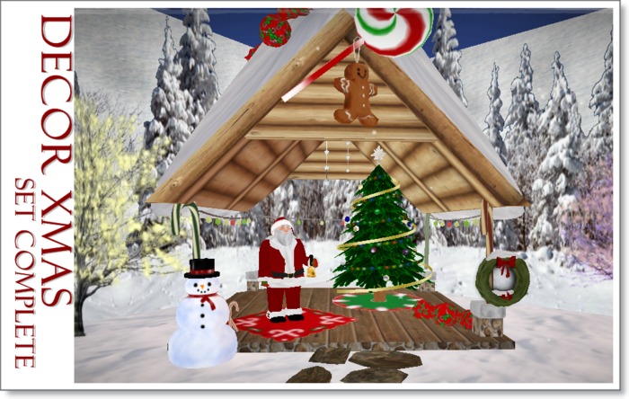 Set Complet Xmas - Santa / tree / gazebo
