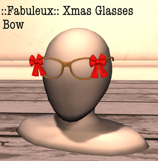 ::Fabuleux:: Xmas Glasses Bow
