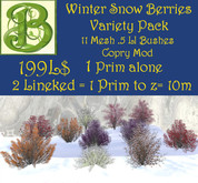 Winter Snow Red Berry Bush