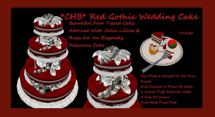 Pink Floral Wedding Cake Triple  *CHB*