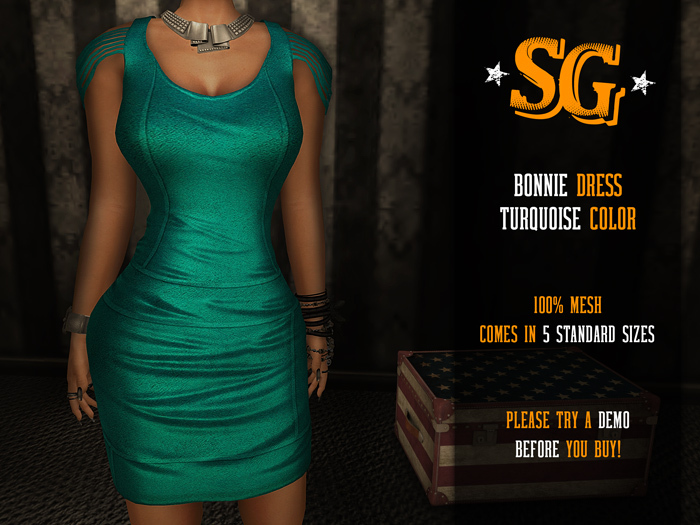 *SG* Bonnie Dress - Turquoise