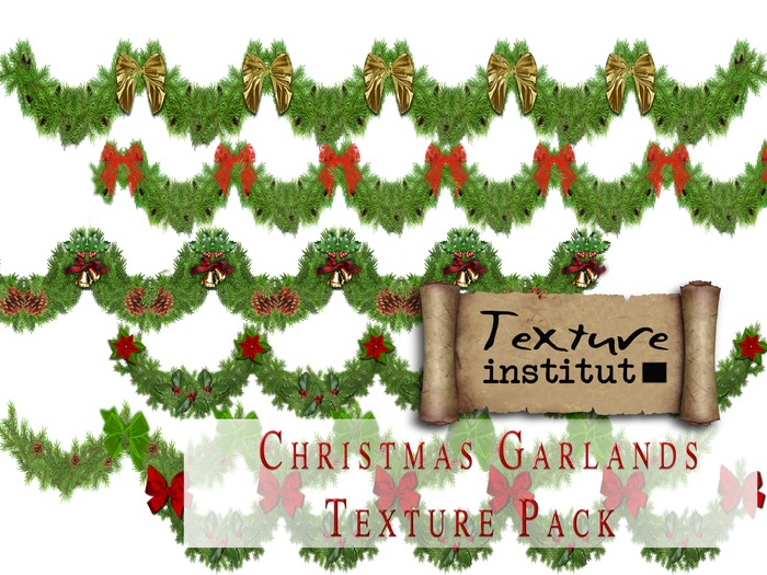 Christmas Garlands Texture Pack-10 Full Perm