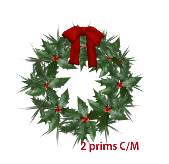 CHRISTMAS COMMON HOLLY WREATH
