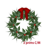 CHRISTMAS COMMON HOLLY WREATH