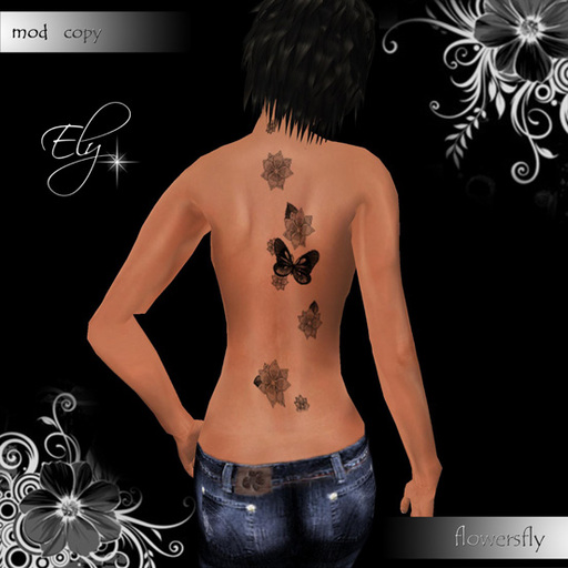 **Freebie** [EH] Tattoo flowersfly