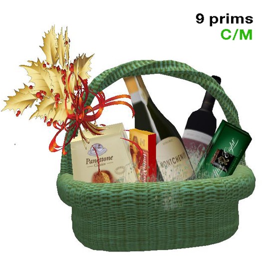 CHRISTMAS GREEN BASKET