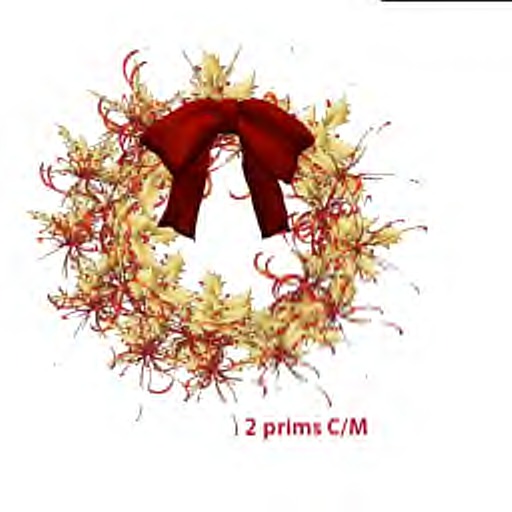 CHRISTMAS COMMON GOLD HOLLY WREATH