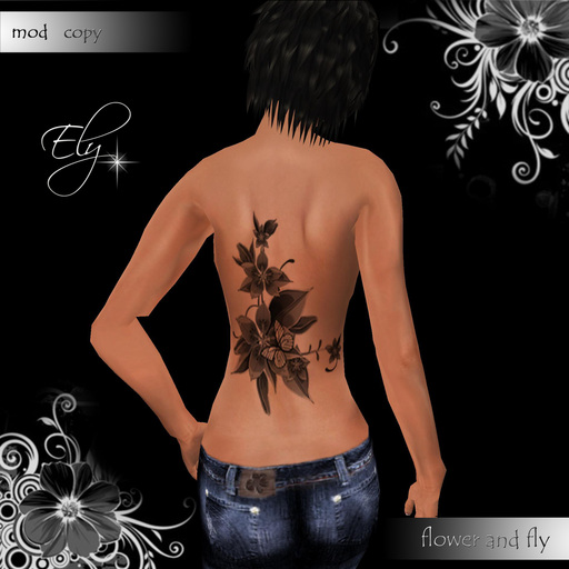**Freebie** [EH] Tattoo flower and fly