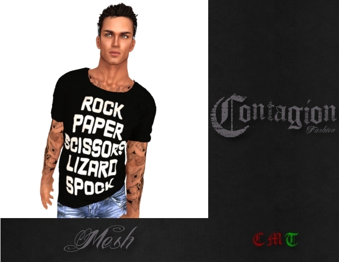 !*C*! TBBT Rock Paper Scissors Men's Slouched Tee