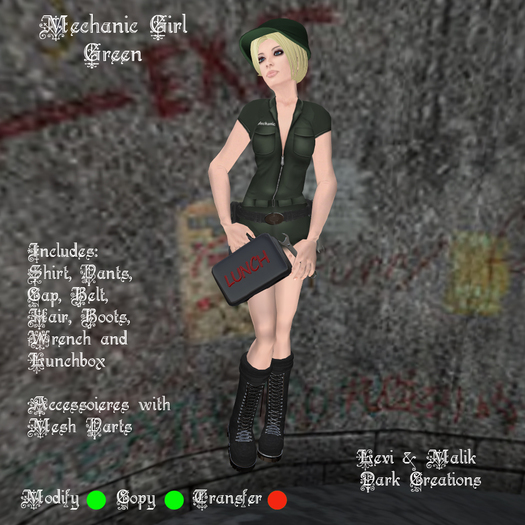 Mechanic Girl Green