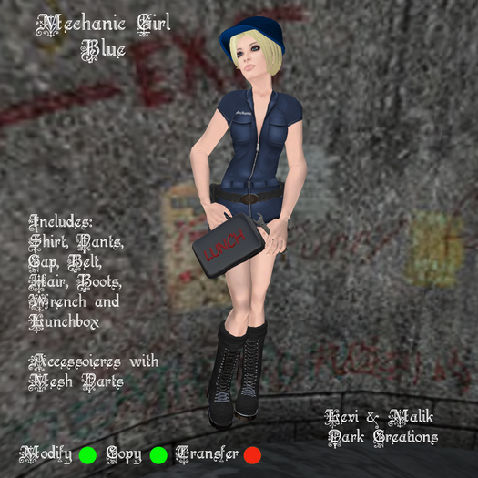 Mechanic Girl Blue