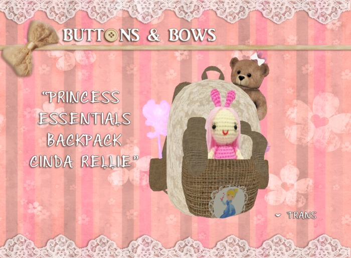 :BB: Princess backpack Cinda Rellie