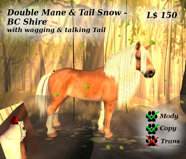 Neko - Double Mane & Tail Long Snow - BC Shire  (Boxed)