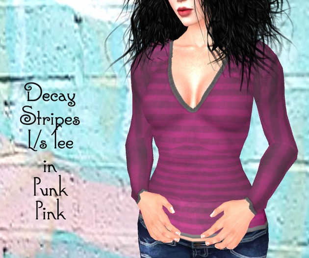 Decay Stripes Tee Punk Pink 