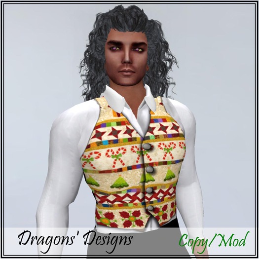 ChristmasRibbon-vest-Dragons'