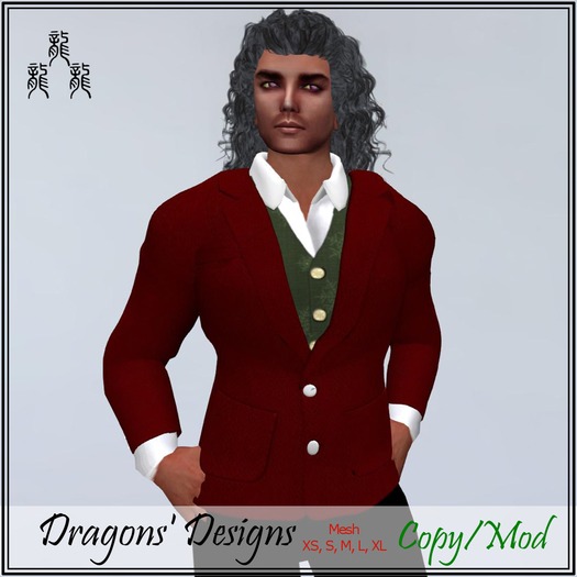 Male Red Mesh Jacket