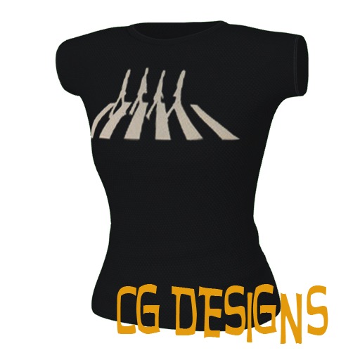 Second Life Marketplace - Women's Beatles Abbey Road T Shirt ++MESH++