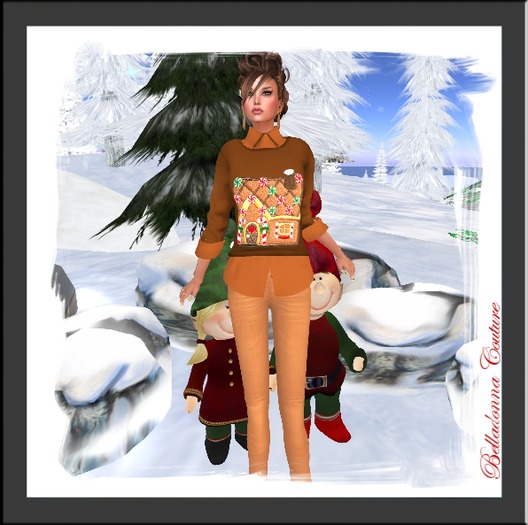 Gingerbread House Sweater and Pants (boxed)