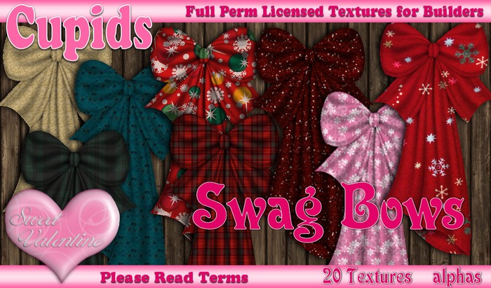 *Cupids Textures * 20 SWAG BOWS