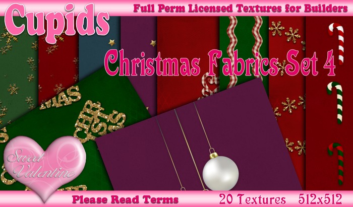 *Cupids Textures * 20 CHRISTMAS FABRICS 4
