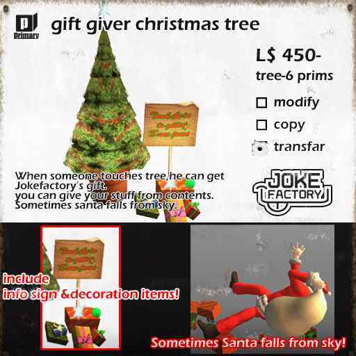 *joke factory* gift giver christmas tree