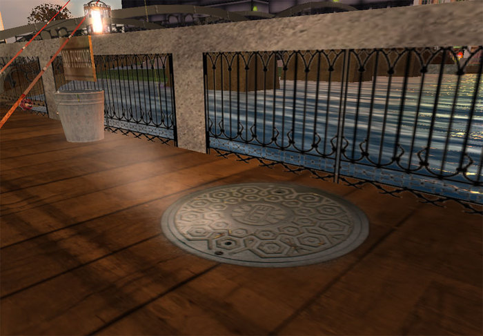 PRIMZ :: Steaming Manhole Cover - 2 prims