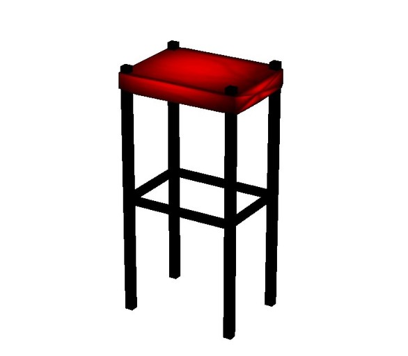 H.E.D. Black & Red Bar Stool