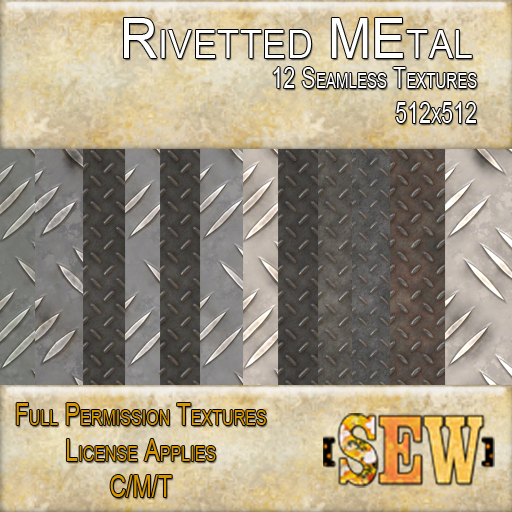 [SEW] Full Permission Textures - Rivetted Metal Floor