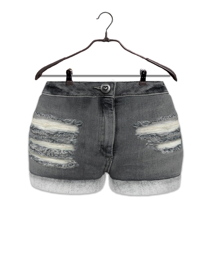 *Ninia* Relaxed Denim Shorts (light blue)