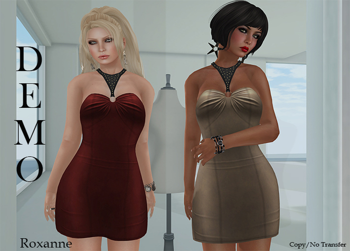 !Rebel Hope - Roxanne Mesh Leather Dress  DEMO