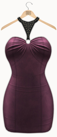 !Rebel Hope - Roxanne Mesh Leather Dress Rose