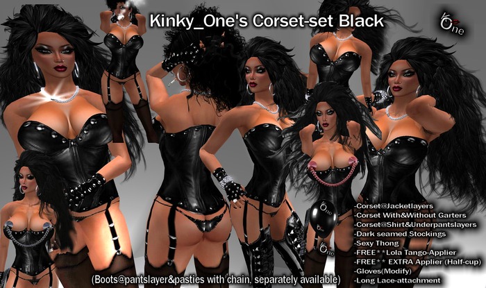KinkyOne's Corset-set BLACK